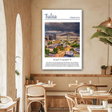 Tulsa travel art canvas print, Tulsa wall art, Tulsa canvas art,   Tulsa watercolor canvas wall art, Tulsa Arizona print