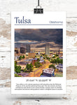 Tulsa travel art canvas print, Tulsa wall art, Tulsa canvas art,   Tulsa watercolor canvas wall art, Tulsa Arizona print