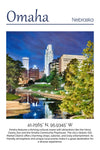 Omaha travel art canvas print, Omaha wall art, Omaha canvas art,   Omaha watercolor canvas wall art,  Omaha Nebraska print