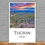 Tucson travel art canvas print, Tucson wall art, Tucson canvas art,   Tucson watercolor canvas wall art,  Tucson Arizona print