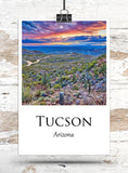 Tucson travel art canvas print, Tucson wall art, Tucson canvas art,   Tucson watercolor canvas wall art,  Tucson Arizona print