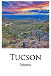 Tucson travel art canvas print, Tucson wall art, Tucson canvas art,   Tucson watercolor canvas wall art,  Tucson Arizona print