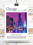 Chicago Illinois  watercolor, Chicago Illinois wall art, Chicago print canvas wall art,  Chicago watercolor wall art