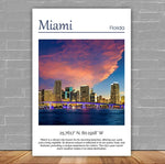 Miami Canvas, Miami Print, Miami wall art, Miami travel art print, Miami Florida, Miami poster