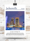 Jacksonville Canvas, Jacksonville Print, Jacksonville wall art, Jacksonville travel art print, Jacksonville Florida, Jacksonville poster