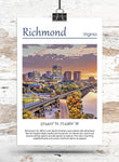 Richmond Travel art print, Richmond Canvas Print,  Richmond wall art, Richmond wall art, Richmond Virginia, Richmond  poster