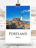 Portland Maine Portland watercolor,  Portland wall art,   Portland canvas wall art, Portland watercolor wall art, Portland travel art