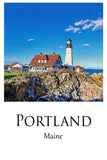 Portland Maine Portland watercolor,  Portland wall art,   Portland canvas wall art, Portland watercolor wall art, Portland travel art