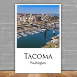 Tacoma Washington  Tacoma watercolor, Tacoma  wall art, Tacoma  canvas wall art,  Tacoma watercolor wall art, Tacoma travel art