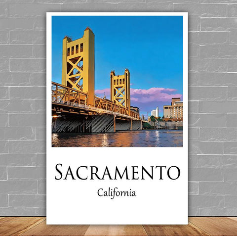 Sacramento  Canvas, Sacramento Print, Sacramento wall art Sacramento  travel art print, Sacramento California  poster