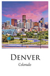 Denver travel art canvas. Denver wall art, Denver print, Denver Canvas, Denver decor. Denver Colorado