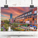 Oklahoma City travel art canvas print, Oklahoma City wall art Oklahoma City canvas art, Oklahoma City watercolor canvas wall art,