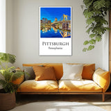 Pittsburgh travel art canvas print, Pittsburgh  wall art, Pittsburgh  canvas art,   Pittsburgh  watercolor canvas wall art, Pittsburgh print