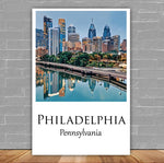 Philadelphia travel art canvas print, Philadelphia wall art Philadelphia canvas art, Philadelphia watercolor canvas wall art,