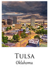 Tulsa travel art canvas print, Tulsa wall art, Tulsa canvas art,   Tulsa watercolor canvas wall art, Tulsa Arizona print