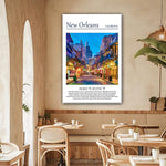 New Orleans travel art canvas print,  New Orleans wall art,  New Orleans canvas art,  New Orleans watercolor, New Orleans canvas wall art,