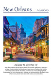 New Orleans travel art canvas print,  New Orleans wall art,  New Orleans canvas art,  New Orleans watercolor, New Orleans canvas wall art,