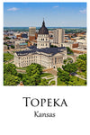 Topeka travel art canvas print, Topeka  wall art, Topeka canvas art,   Topeka  watercolor canvas wall art, Topeka Kansas print