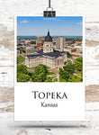 Topeka travel art canvas print, Topeka  wall art, Topeka canvas art,   Topeka  watercolor canvas wall art, Topeka Kansas print