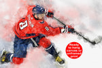 Print of Alex Ovechkin playing for the Washington Capitals