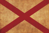 Vintage Alabama Flag on Canvas, Alabama, Flag, Wall Art, Alabama Photo, Print, Giclee, Fine Art, Southern Flag, Single or Multiple Panels
