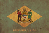 Vintage Delaware Flag on Canvas, Flag, Wall Art, Delaware Photo, Delaware Print, Fine Art, First state Flag, Single or Multiple Panels