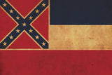 Vintage Mississippi Flag on Canvas, Mississippi Flag, Wall Art, Mississippi Photo, Mississippi Print, Single or Multiple Panels