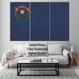 Vintage Nevada flag on canvas, Nevada, Flag, Wall Art, Nevada Photo, Nevada flag on canvas,  Single or Multiple Panels Nevada flag