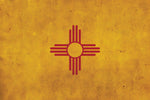 Vintage New Mexico  Flag on Canvas, New Mexico Flag, Wall Art, New Mexico Photo New Mexico Print, Single or Multiple Panels