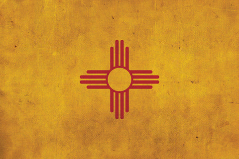 Vintage New Mexico  Flag on Canvas, New Mexico Flag, Wall Art, New Mexico Photo New Mexico Print, Single or Multiple Panels