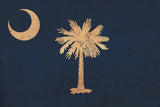 Vintage South Carolina Flag on Canvas, Flag, Wall Art, South Carolina Photo flag on canvas, Single or Multiple Panels Indiana flag