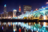 Cleveland at night, Cleveland Canvas, Cleveland skyline, Cleveland Wall canvas, Cleveland wall art, Cleveland canvas, Ohio wall art