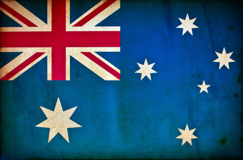 Vintage Australia Flag on Canvas, Australia Wall Art,  Australia Photo flag on canvas, Single or Multiple Panels Australian flag