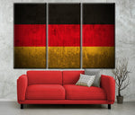 Vintage Germany Flag on Canvas, Germany Wall Art, Germany Photo flag on canvas, Single or Multiple Panels German flag German culture