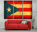 Puerto Rico Flag on Canvas, Puerto Rico,  Flag, Wall Art, Puerto RIce Photo, Puerto Rico Print, Fine Art, Single or Multiple Panels