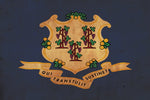 Vintage Connecticut Flag on Canvas, Connecticut Flag, Wall Art, Connecticut Photo, Connecticut Print, Single or Multiple Panels