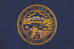 Vintage Nebraska flag on canvas, Nebraska, Flag, Wall Art, Nebraska Photo, Nebraska flag on canvas,  Single or Multiple Panels Illinois flag