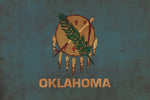 Vintage Oklahoma Flag on Canvas, Oklahoma, Flag, Wall Art, Oklahoma Photo, Oklahoma flag on canvas, Single or Multiple Panels Indiana flag