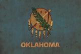 Vintage Oklahoma Flag on Canvas, Oklahoma, Flag, Wall Art, Oklahoma Photo, Oklahoma flag on canvas, Single or Multiple Panels Indiana flag