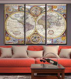 World Map on Canvas, Canvas large map, Wall art map, INTRODUCTORY PRICING,  As large as 4 x 6 FEET, Best price on Etsy