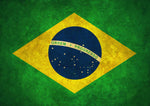 Vintage Brazil Flag on Canvas, Brazil Wall Art, Brazil Photo flag on canvas, Single or Multiple Panels Brazil flag Brazil culture