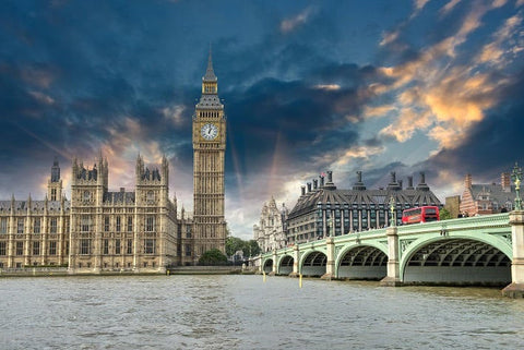 Parliament in London canvas, Printed on Canvas, City skyline, Large London Print, London wall art, Canvas gifts, art