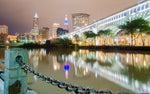 Cleveland at night, Cleveland Canvas, Cleveland skyline, Cleveland Wall canvas, 3 panel or single panel Cleveland wall art, Cleveland canvas