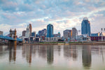 Cincinnati canvas skyline, Cincinnati Canvas, Cincinnati skyline, Cincinnati Wall canvas, 3 panel or single panel, Cincinnati wall art