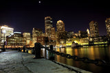 Boston Skyline Harbor, Boston Canvas, Wall canvas, 3 panels canvas,  Boston Color Canvas Art Print, Boston print, Boston photo, wall art