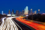 Dallas, TX skyline at night, Printed on Canvas, Dallas, Texas, City skyline, Large Dallas Print, Dallas Texas wall art, Canvas gifts, art