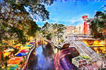 San Antonio riverwalk watercolor, San Antonio Riverwalk, San Antonio Riverwalk, San Antonio Wall canvas, Teax wall art, San Antonio decor,