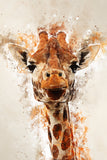 Giraffe watercolor canvas, Africa giraffe watercolor, Wildlife giraffe canvas, Giraffe wall art, Wildlife wall art, Animal print canvas