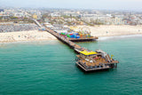 Santa Monica Pier California wall art canvas, California photo, Ferris Wheel wall art,  Southern California Beach