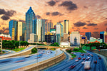 Atlanta at dusk, Atlanta skyline Canvas, Atlanta skyline, Atlanta Wall canvas, Atlanta photo, Atlanta wall art
